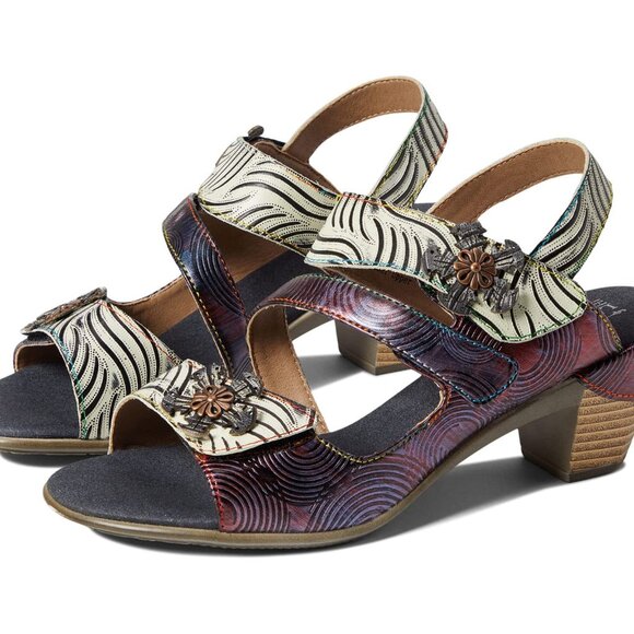 NEW L'Artiste Purple of SPRING STEP Heels for Women adjustable Modern sandal - Picture 7 of 9